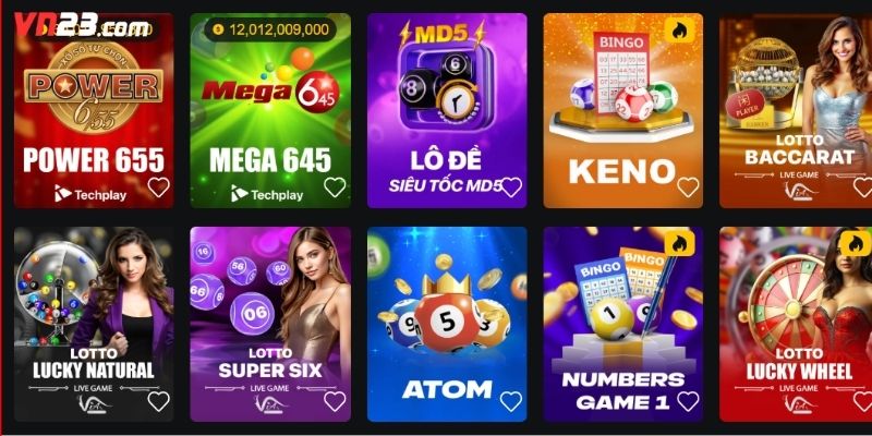 Khám phá nhiều trò xổ số được yêu thích tại nền tảng